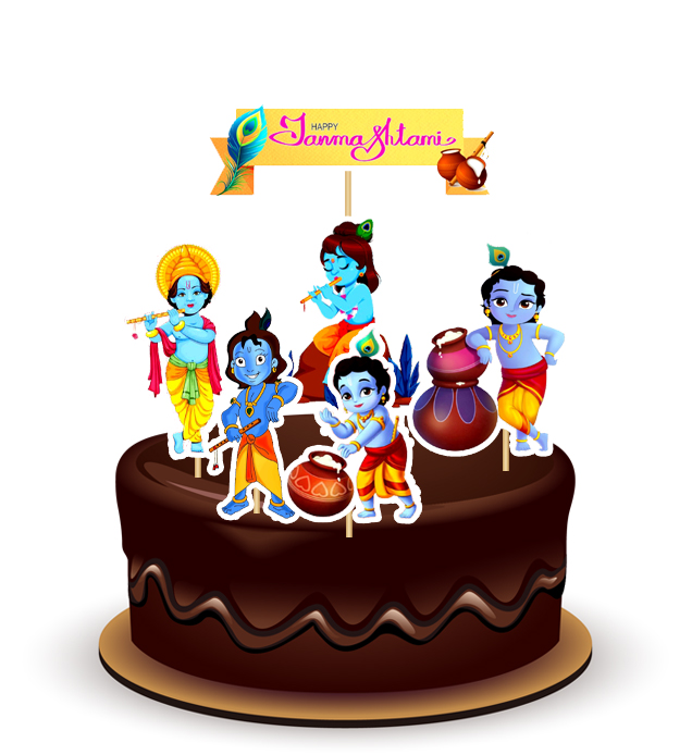 Joyful Janamashtmi Krishna  Theme Topper *1 Set* 