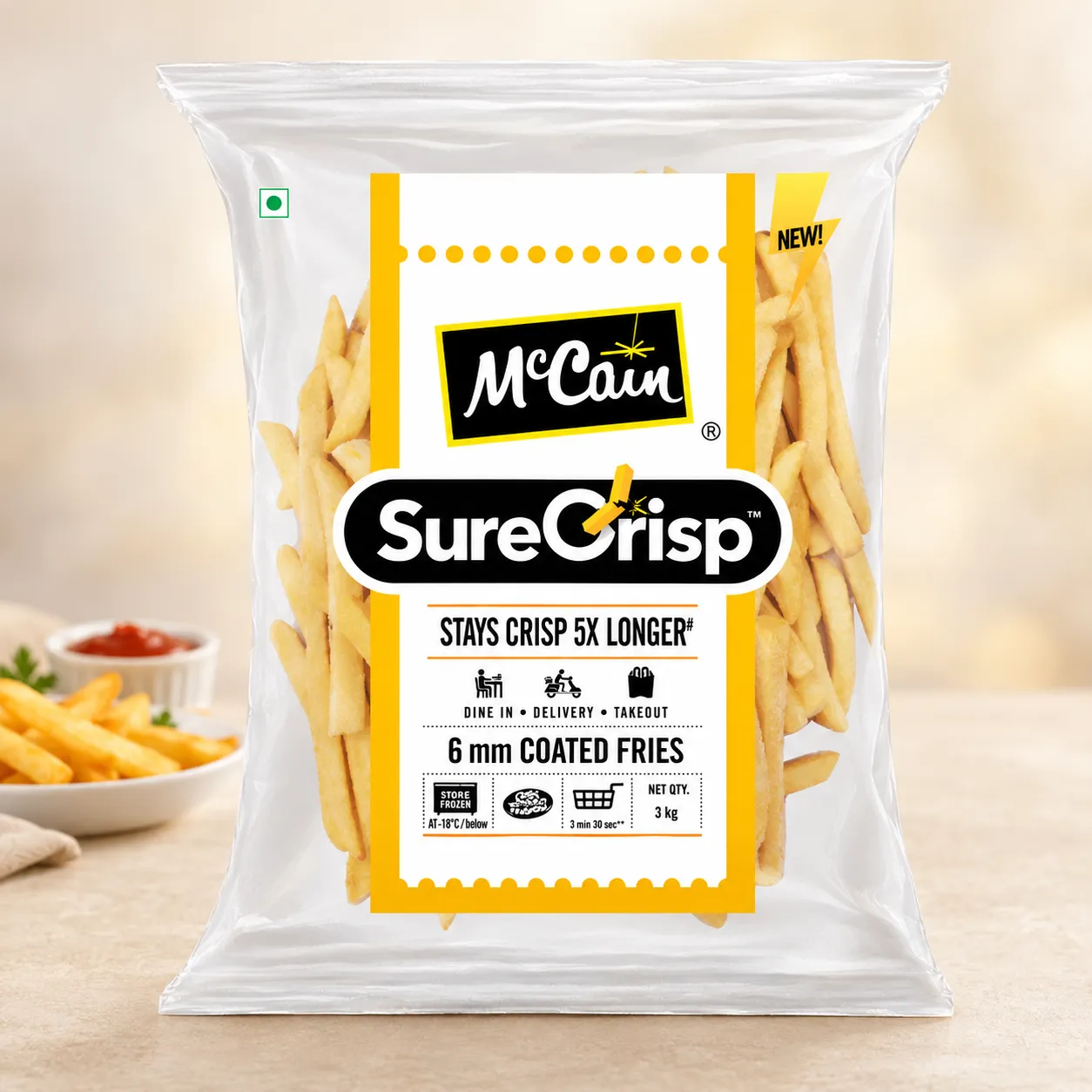 MCCAIN SURECRISP FRENCH FRIES 9 MM *2.5 KGS*