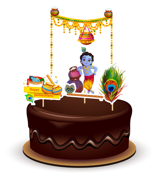 Joyful Janamashtmi Matka Theme Topper *1 Set*