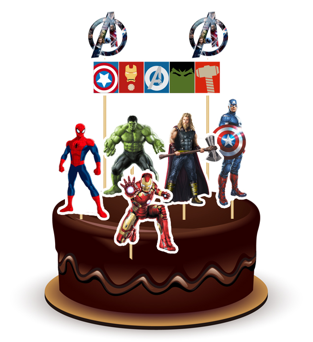 Joyful Avengers Theme Topper *1 Set*