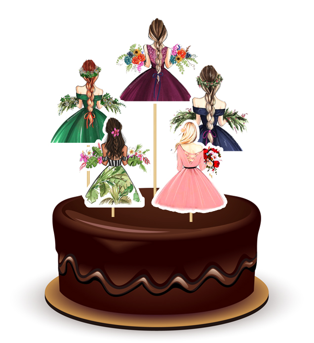 Joyful Girls Back-1 Theme Topper *1 Set*