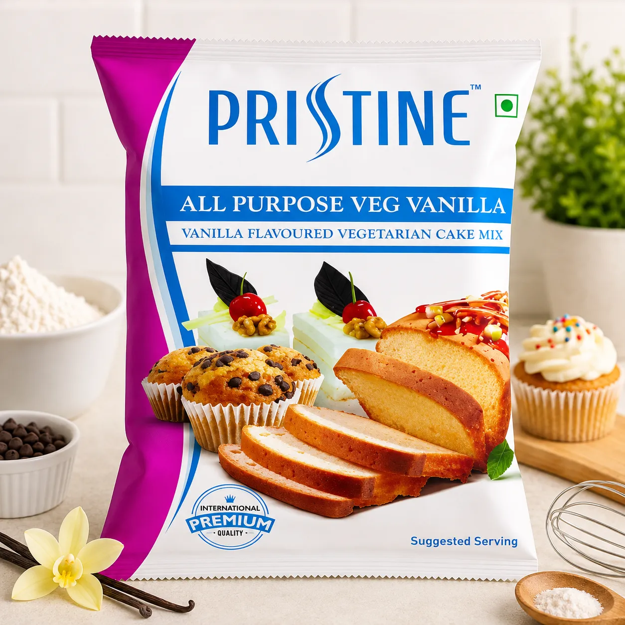 PRISTINE ALL PURPOSE VEGETARIAN VANILLA PREMIX *5 KGS*