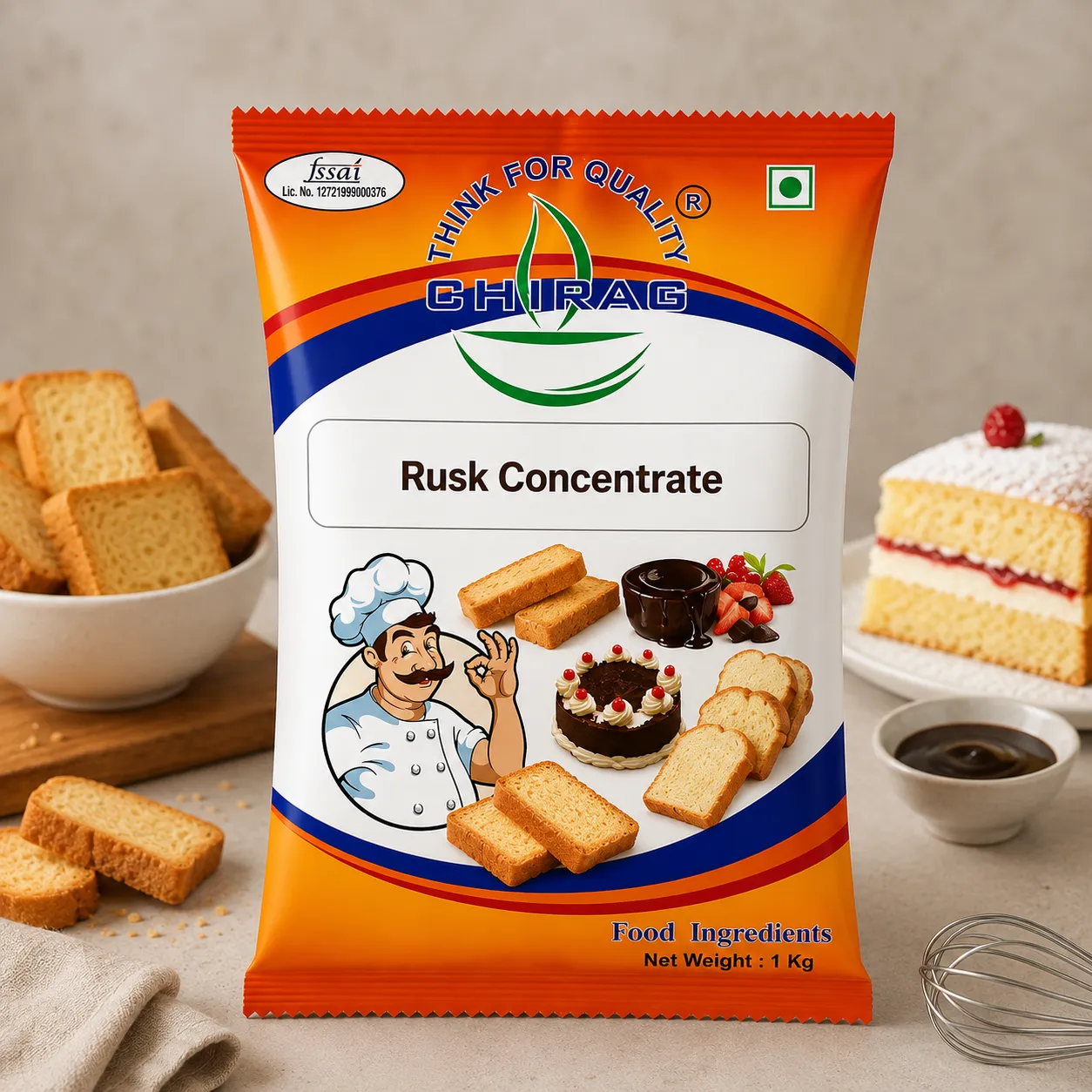 CHIRAG CAKE RUSK CONC *1 KGS*