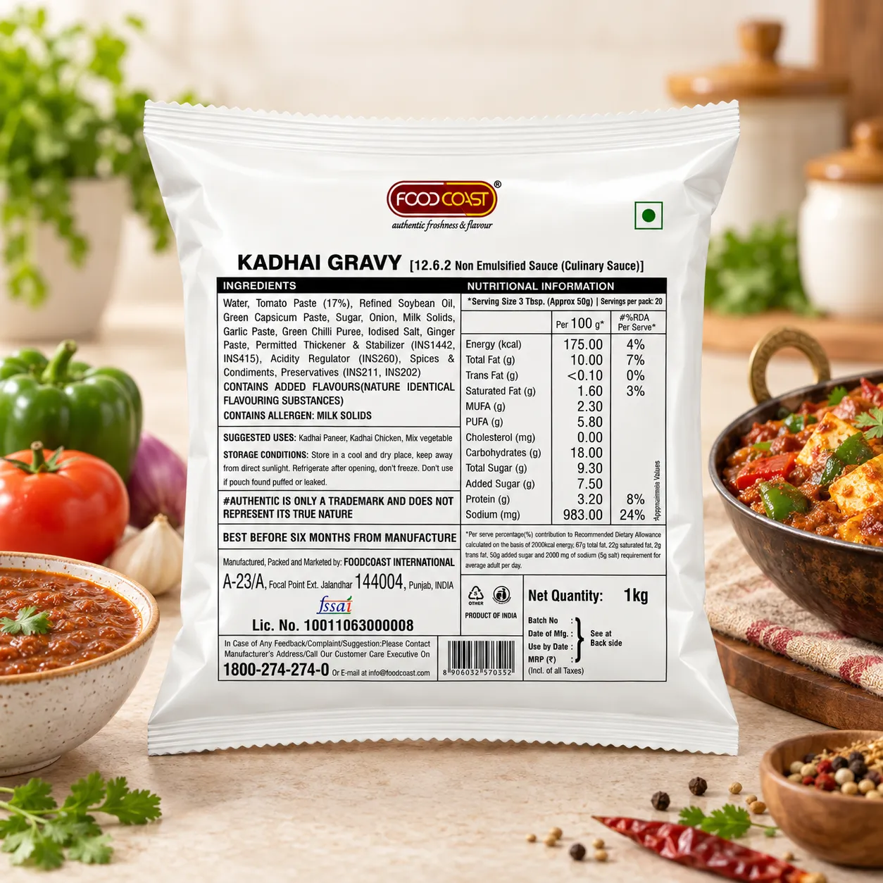 FOODCOAST KADHAI GRAVY *1KGS*