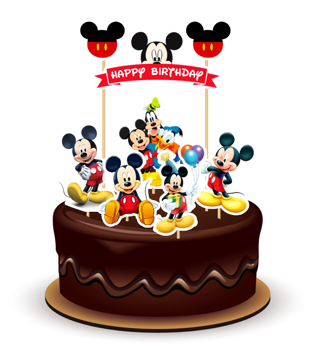 Joyful Micky Mouse Theme Topper *1 Set*   