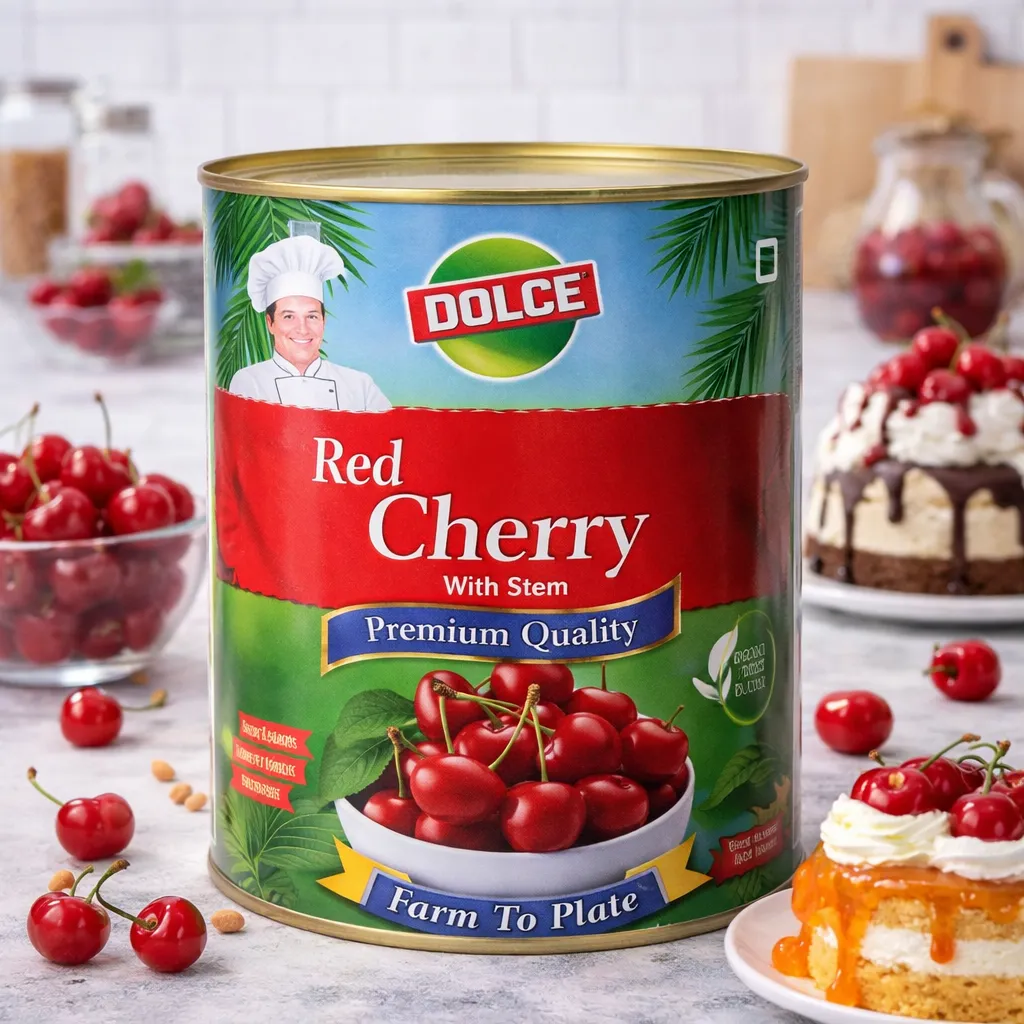 DOLCE RED CHERRY WITH STEM *840 GMS*