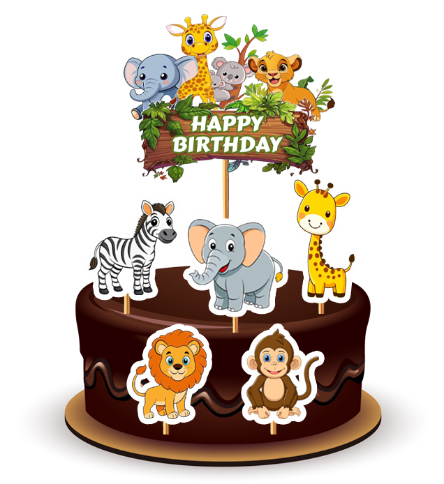 Joyful Jungle-2 Theme Topper *1 Set*