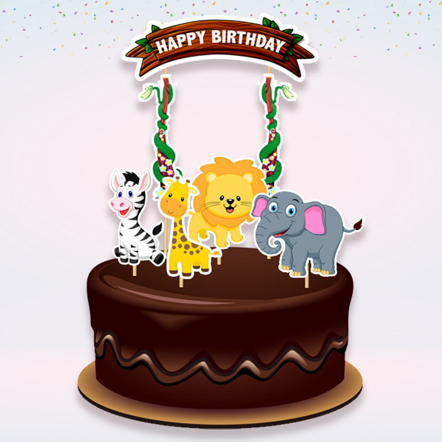 Joyful Jungle-1 Theme Topper *1 Set*  
