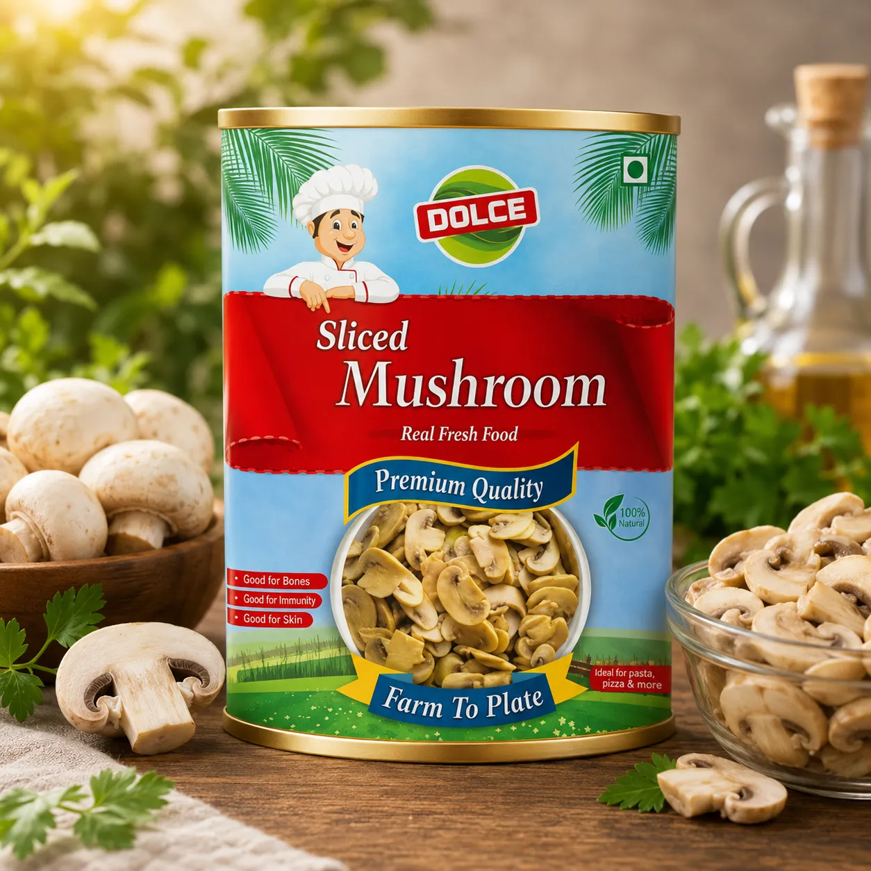 DOLCE SLICED MUSHROOM *800 GMS*