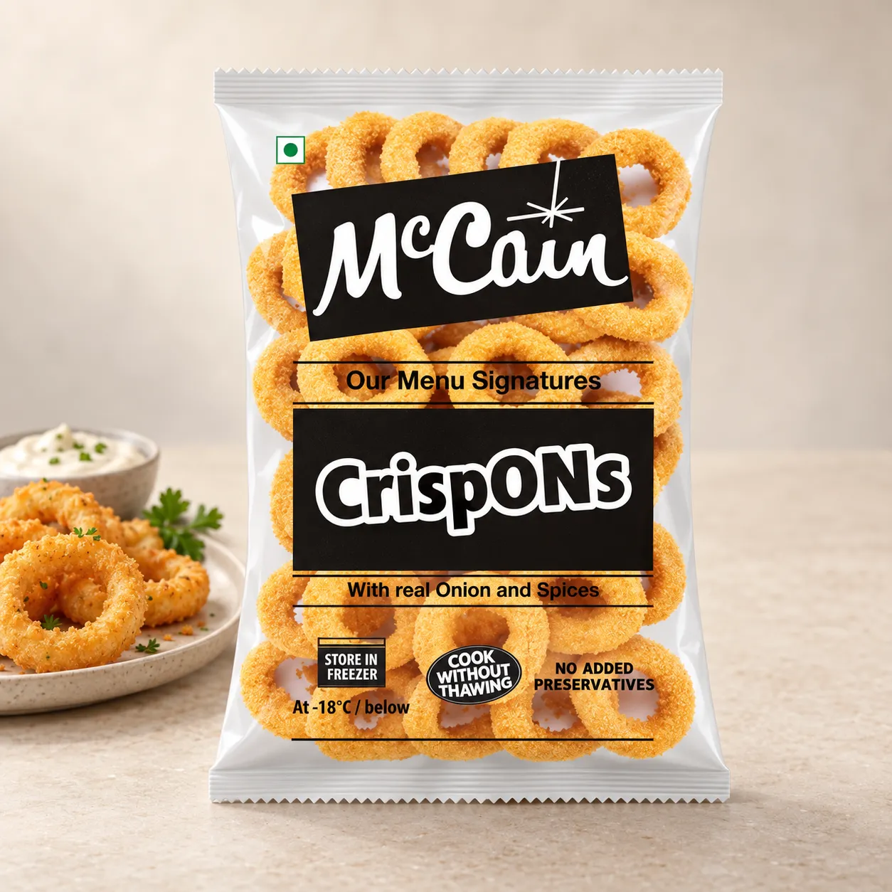 MCCAIN CRISPONS ONION RINGS *1 KGS*