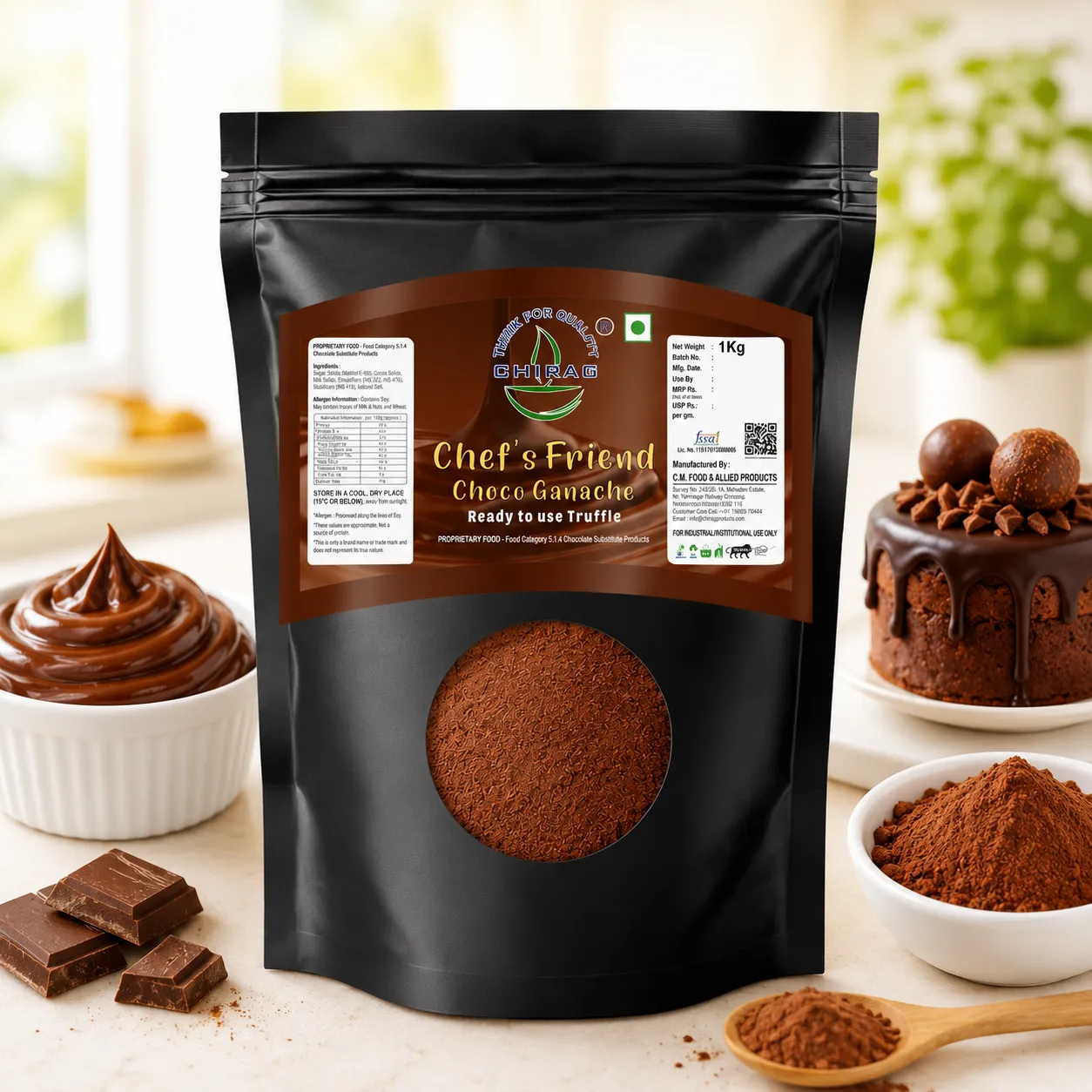 CHIRAG DARK CHOCOLATE GANACHE *1 KGS*