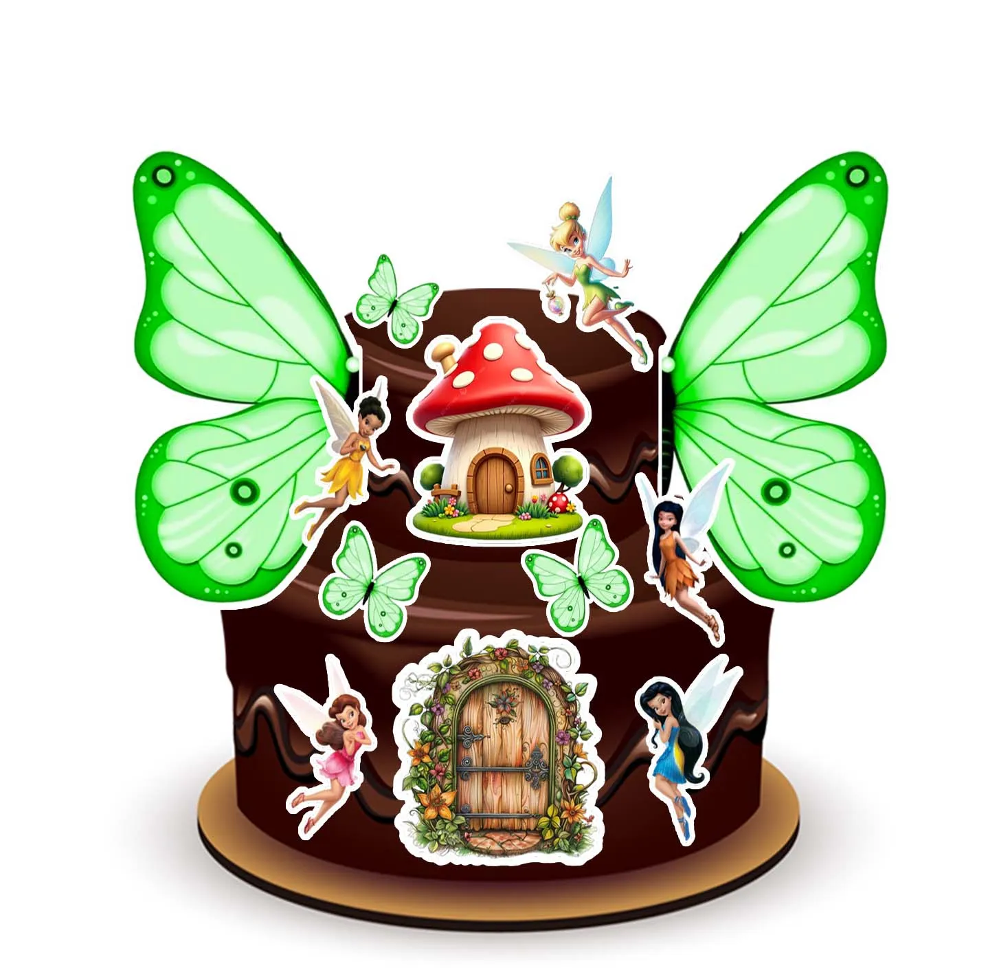 JOYFUL TINKER BELL WINGS THEME TOPPER *8 IN* TINKER BELL 