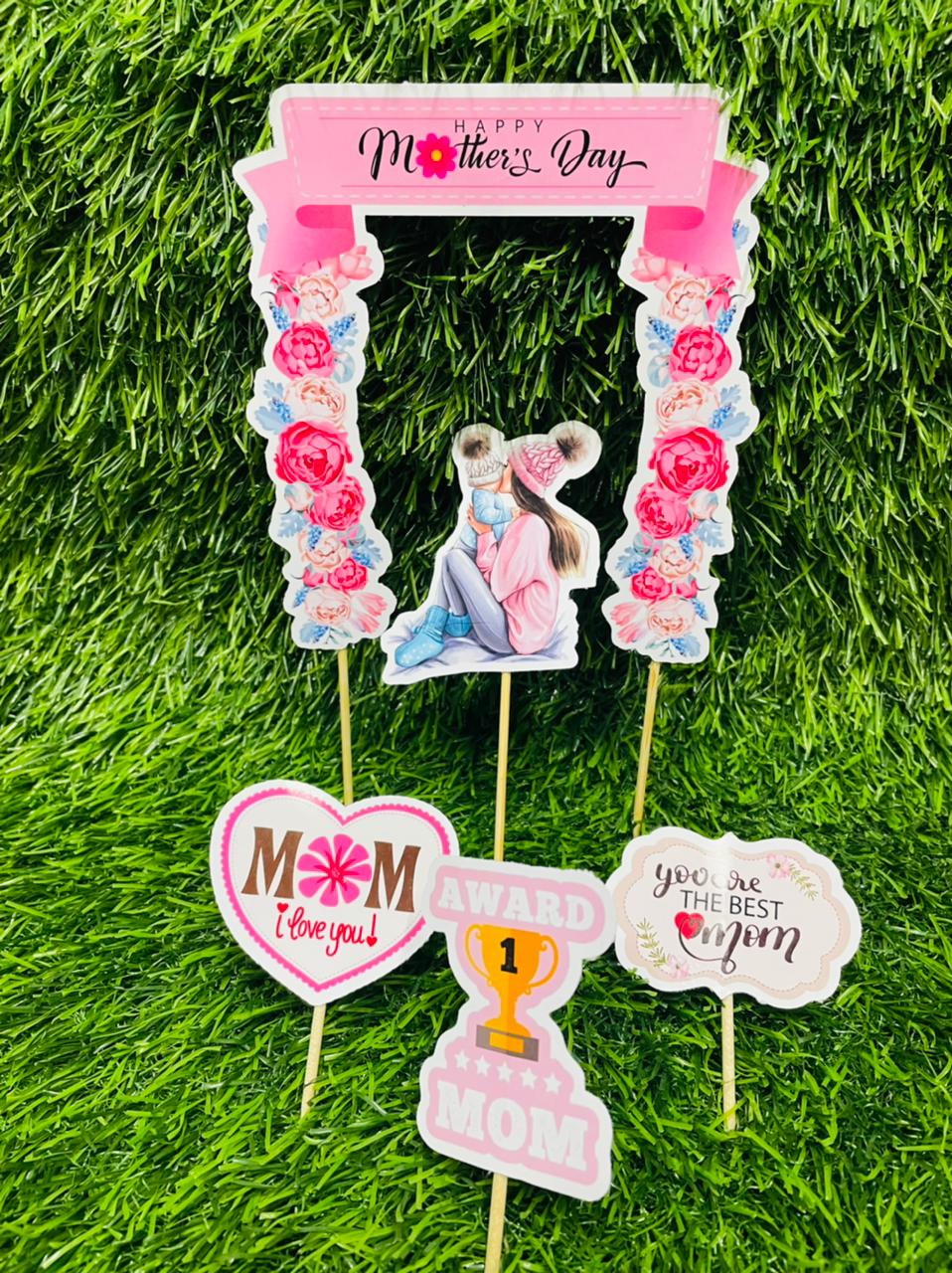 Joyful Pink Mothers Day Theme Topper *1 Set*