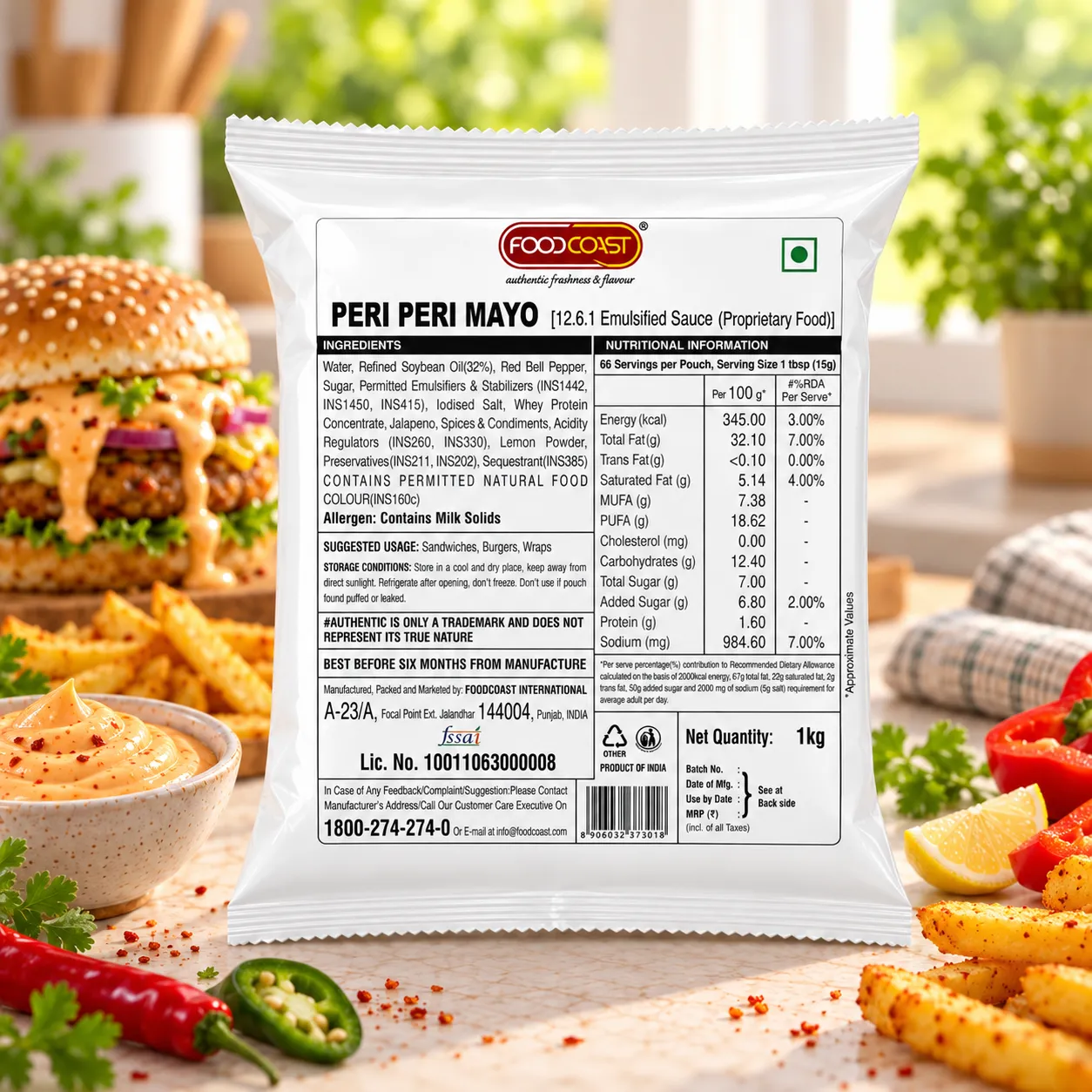 FOODCOAST PERI PERI MAYONNAISE *1KGS*