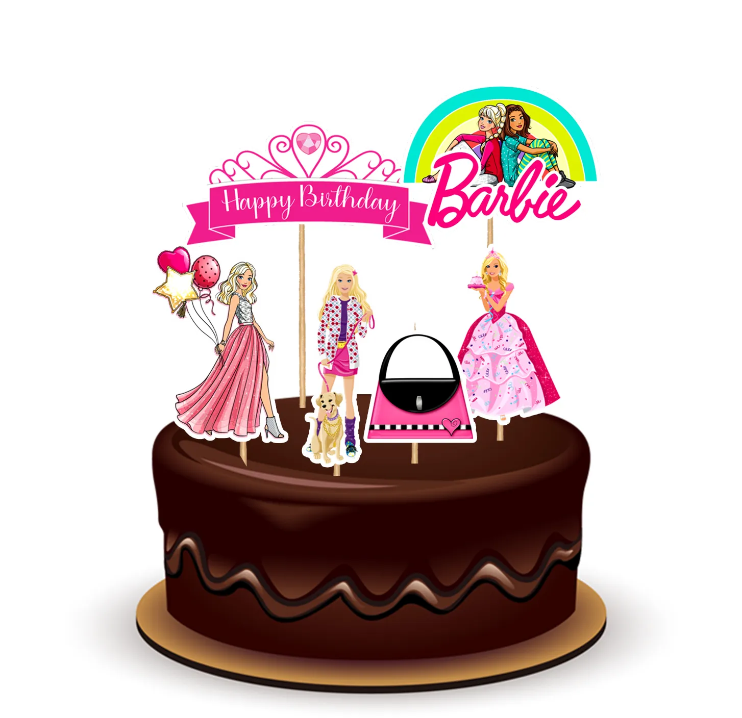 JOYFUL BARBIE THEME TOPPER *1 SET* 