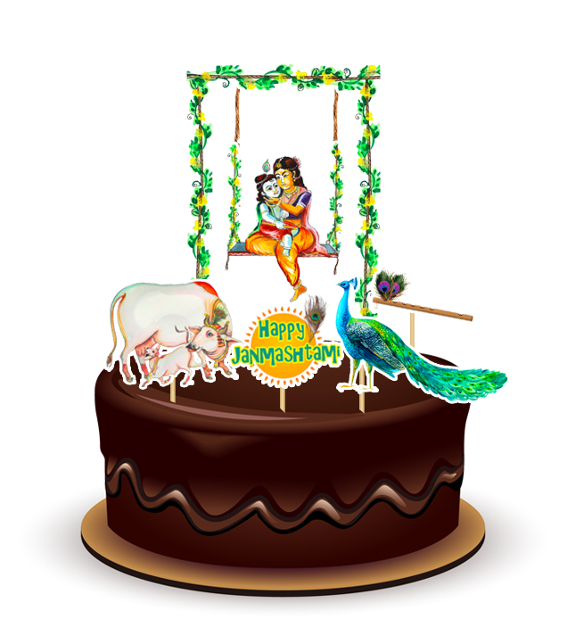 Joyful  Janamashtmi Swing  Paper Theme Topper *1 Set*  