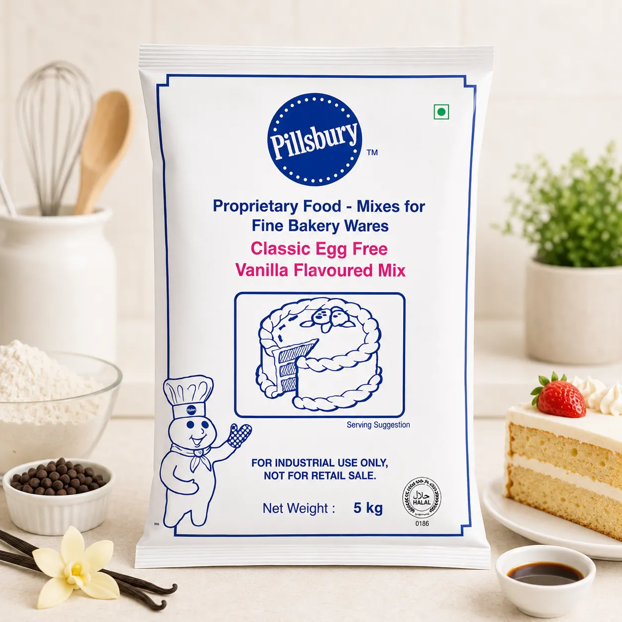 PILLSBURY CLASSIC EGGFREE VANILLA PREMIX *5 KGS*