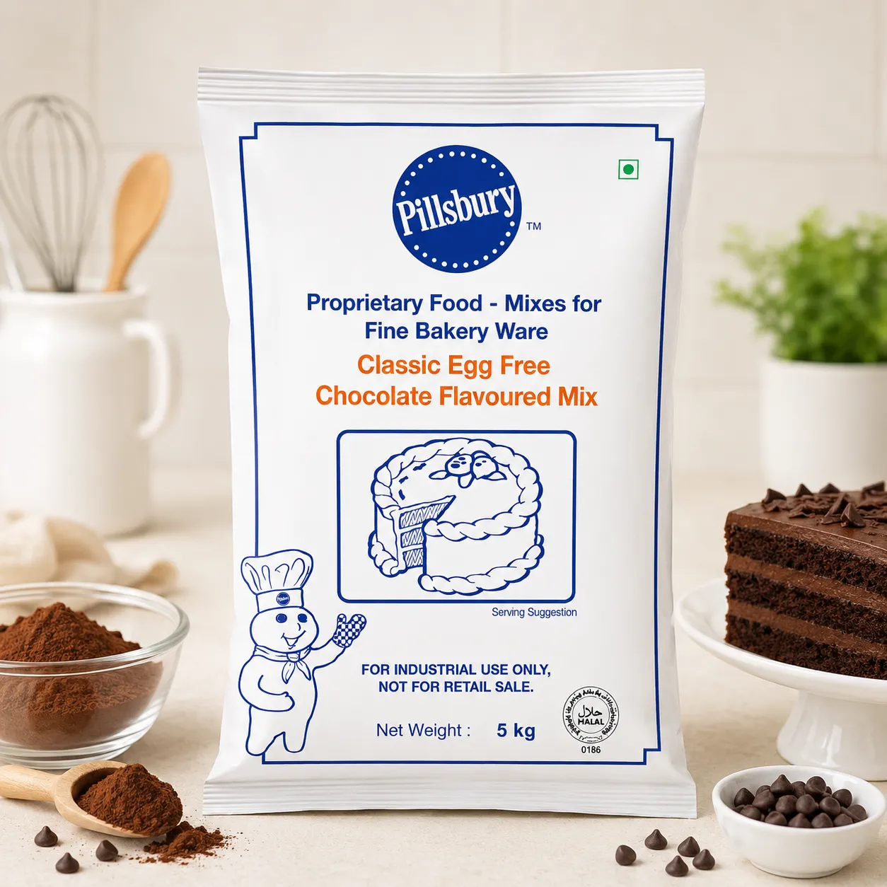 PILLSBURY CLASSIC EGGFREE CHOCOLATE PREMIX *5 KGS*