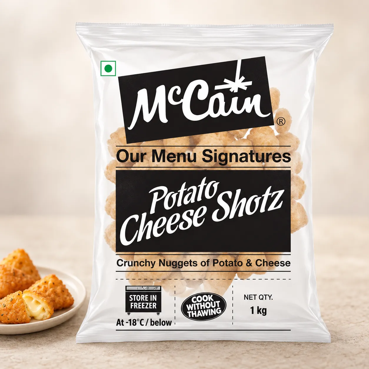MCCAIN POTATO CHEESE SHOTZ *1 KGS*