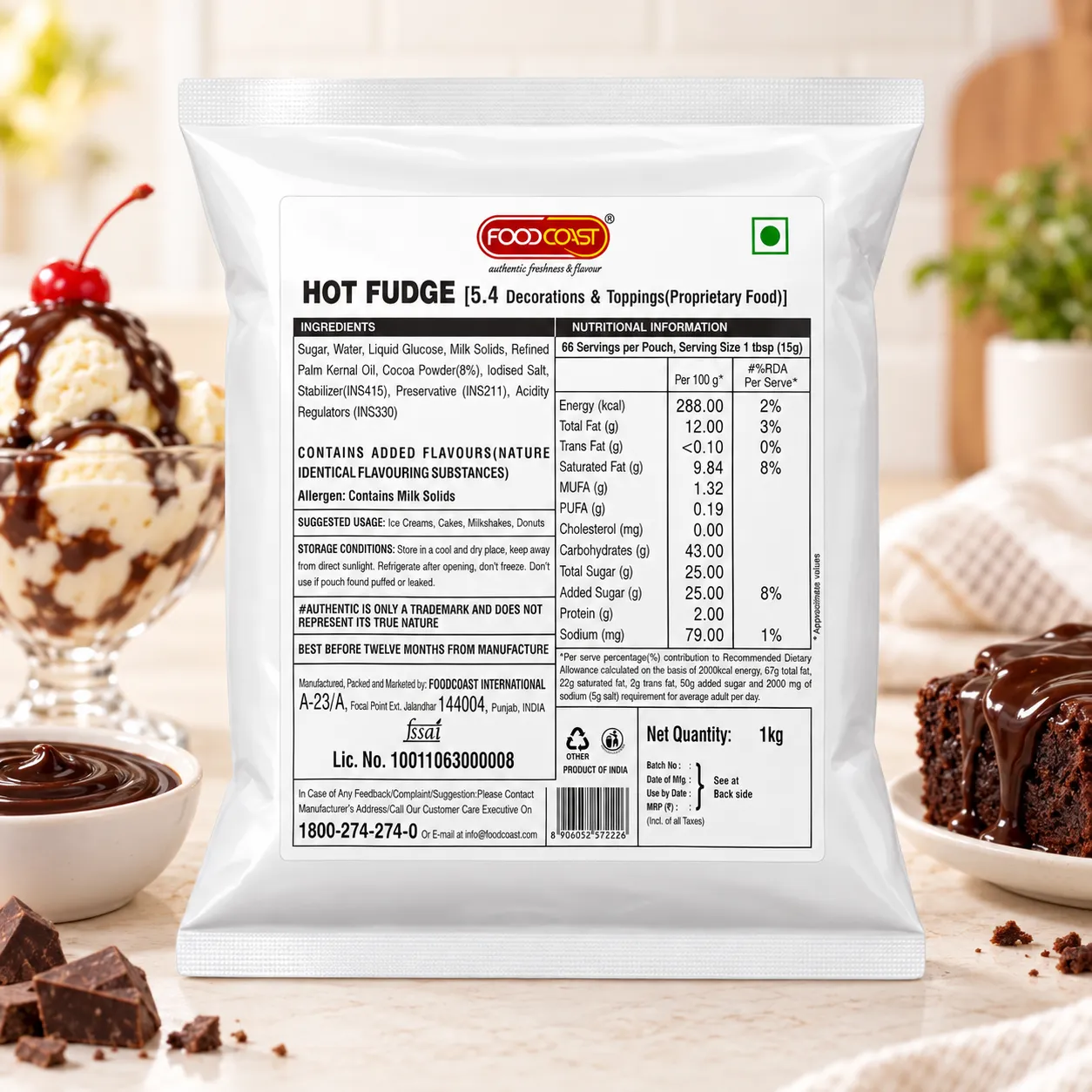 FOODCOAST HOT FUDGE *1KGS