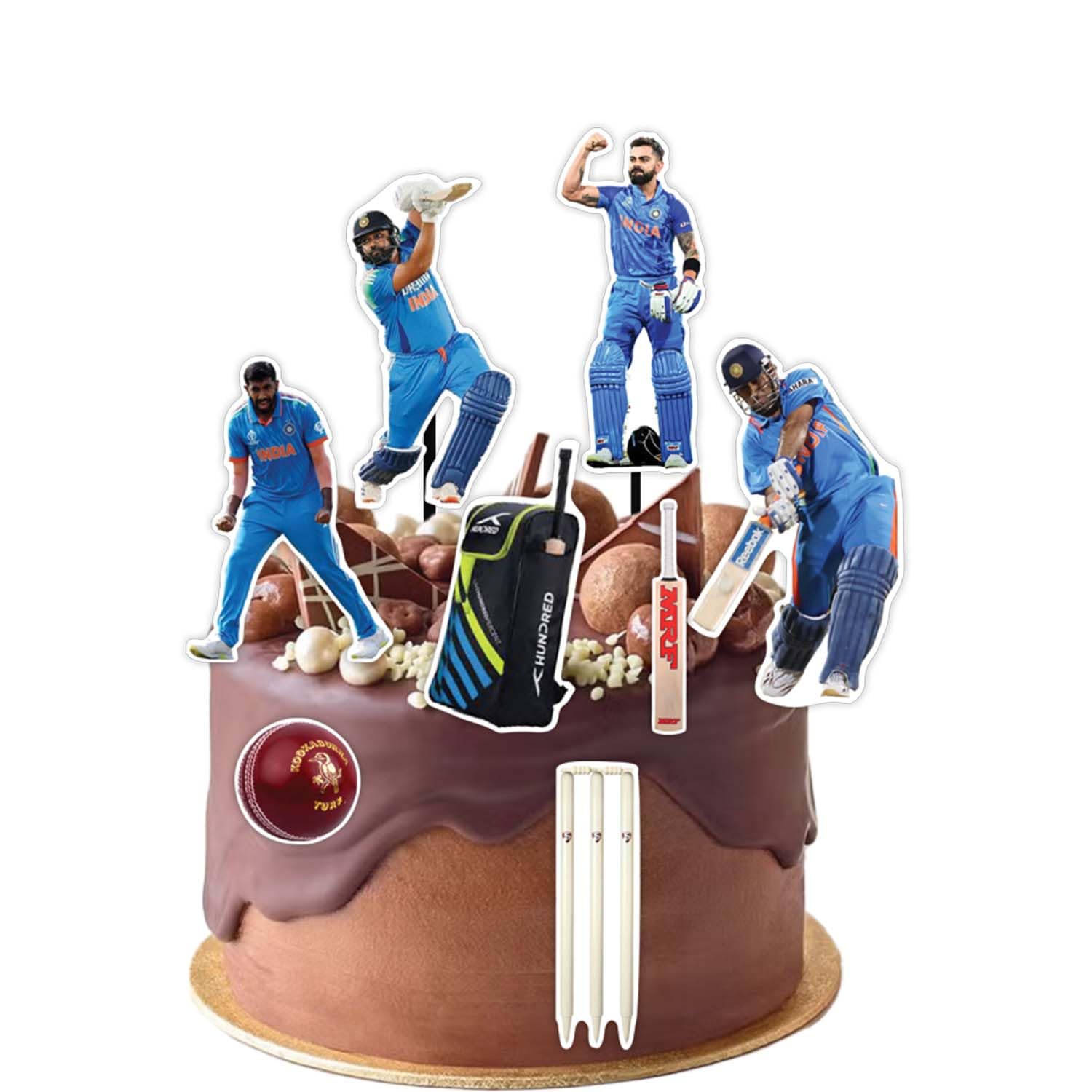 Joyful Cricket player Paper Theme Topper *1 Set*  