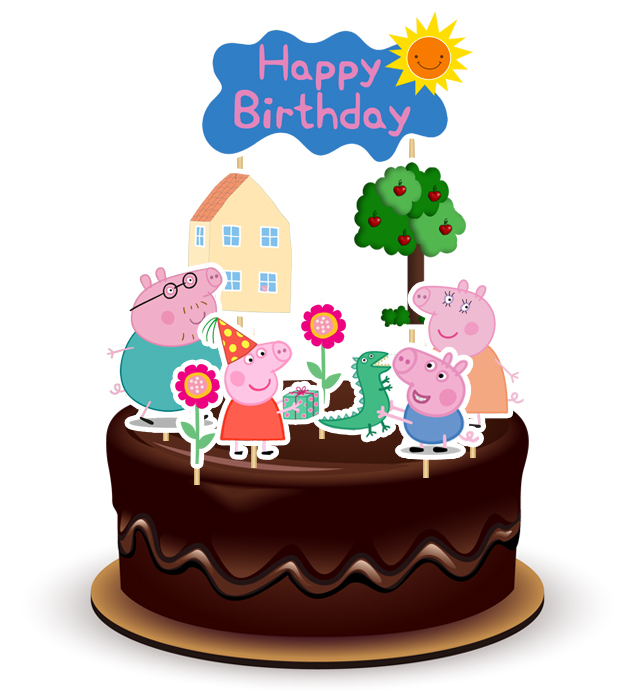 Joyful Peppa Pig Theme Topper *1 Set*  