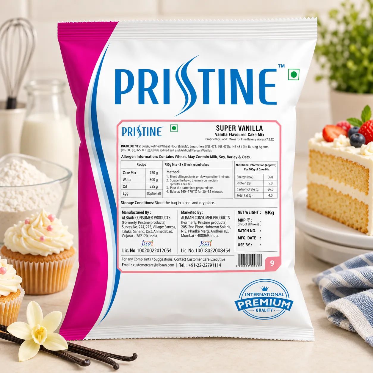 PRISTINE SUPER VEG VANILLA PREMIX *5 KGS*