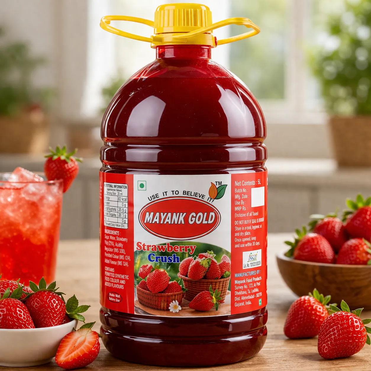 CHIRAG STRAWBERRY CRUSH *5 LTR*
