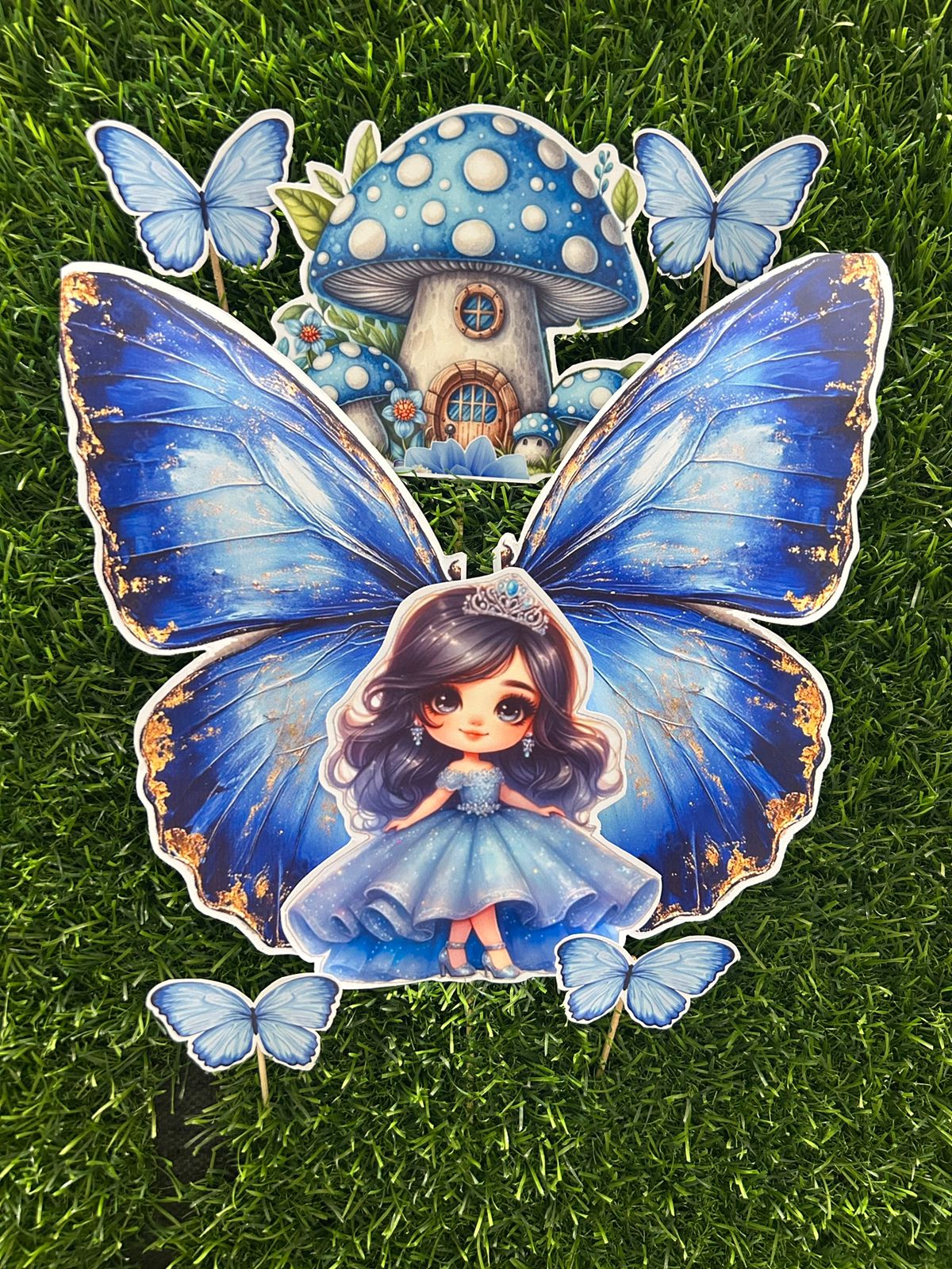 JOYFUL BUTTERFLY WINGS THEME TOPPER 6.5 IN