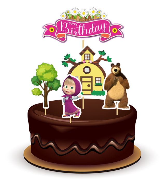 Joyful Mashs and Bear Paper Theme Topper *1 Set* 