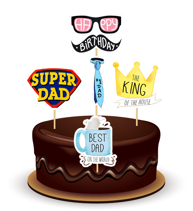 Joyful Super Dad Theme Topper *1 Set*
