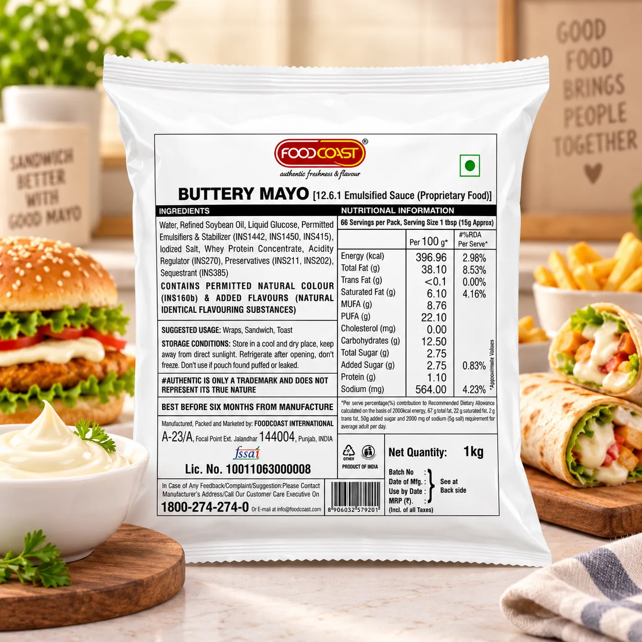 FOODCOAST BUTTERY MAYO *1KGS*