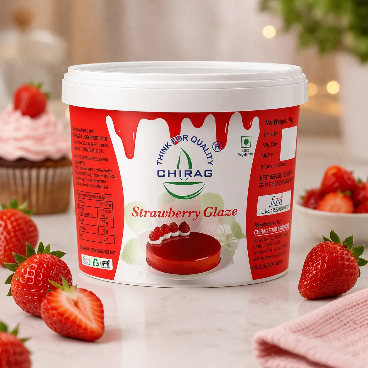 CHIRAG STRAWBERRY GLAZE *2.5 KGS*