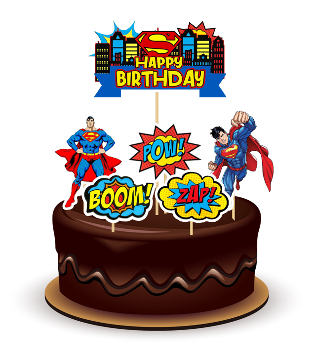 Joyful Superman Theme Topper *1 Set*