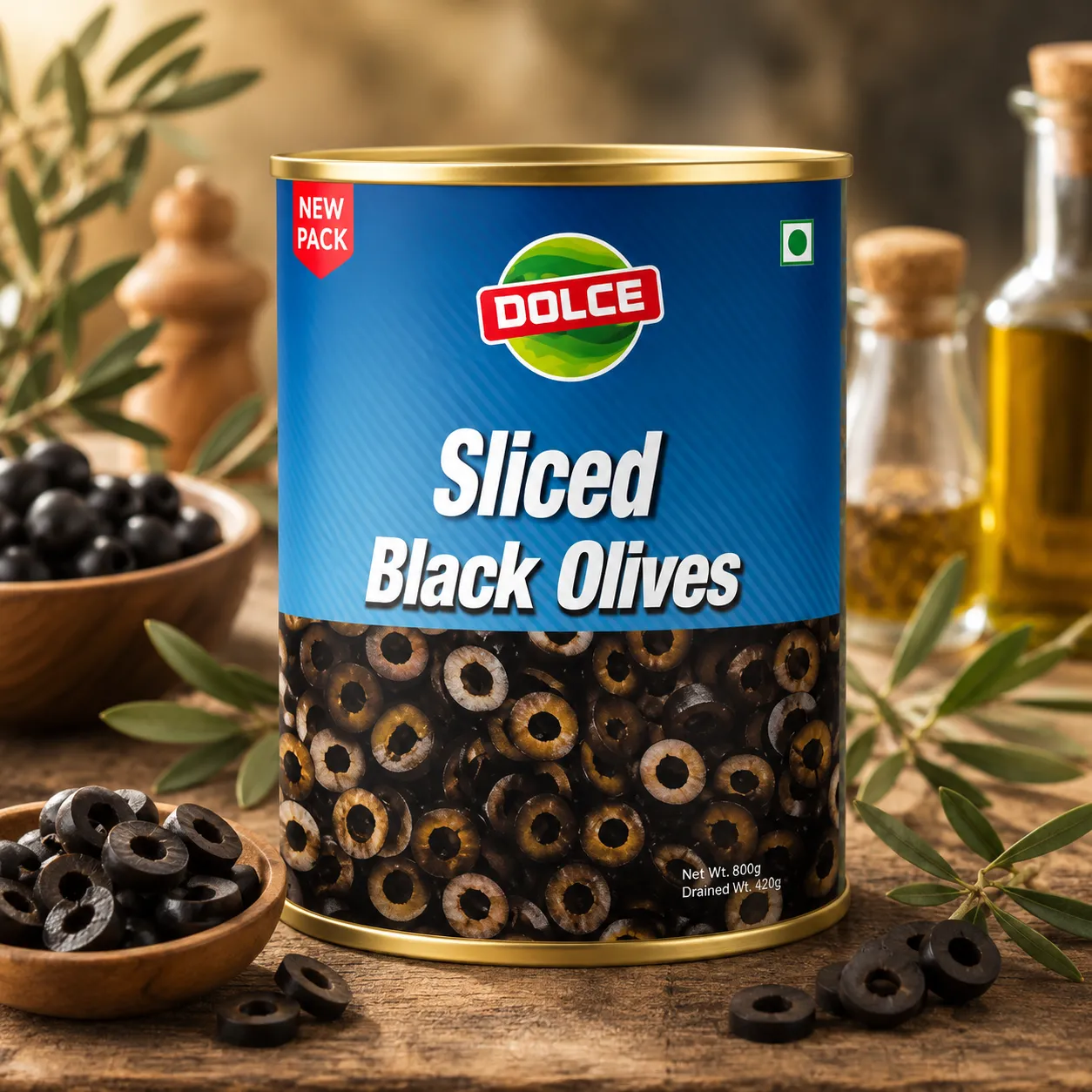 DOLCE BLACK OLIVES SLICED *3 KGS*