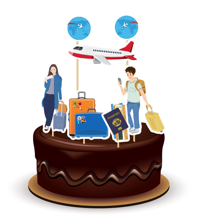 Joyful Travelling Theme Topper *1 Set*  