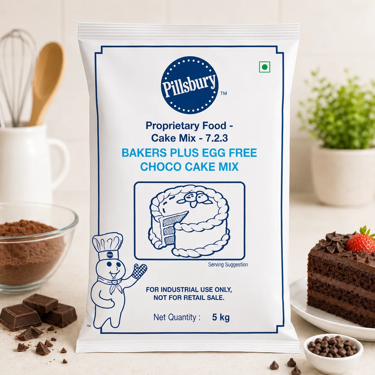 PILLSBURY BAKERS PLUS EGGFREE CHOCO PREMIX *5 KGS*