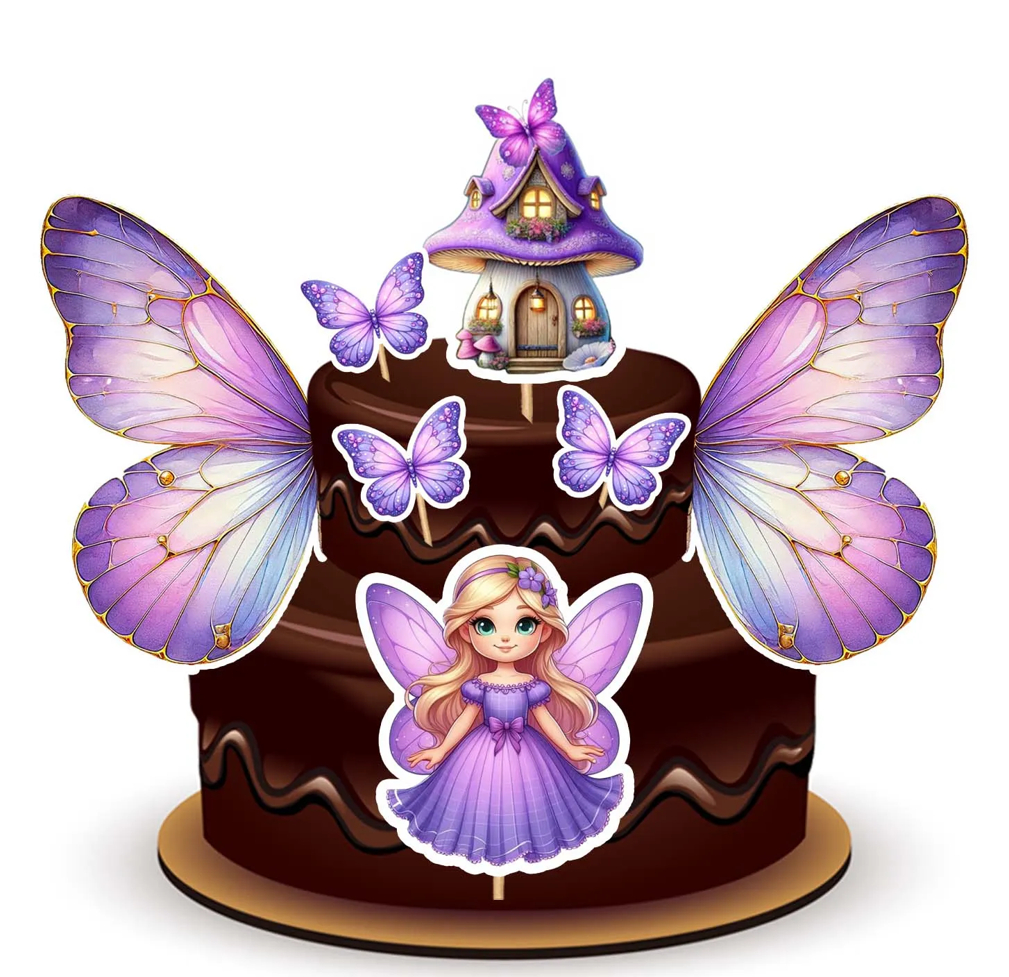 JOYFUL BUTTERFLY WINGS THEME TOPPER *8 IN*