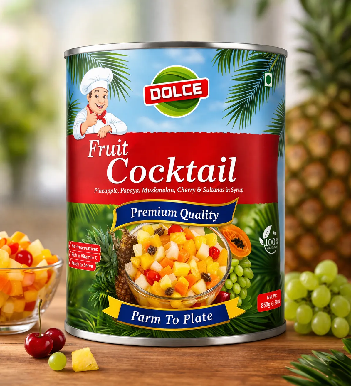 DOLCE FRUIT COCKTAIL SCUT *3.1 KGS*