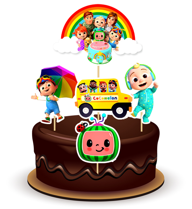 Joyful Cocomelon Theme Topper *1 Set*