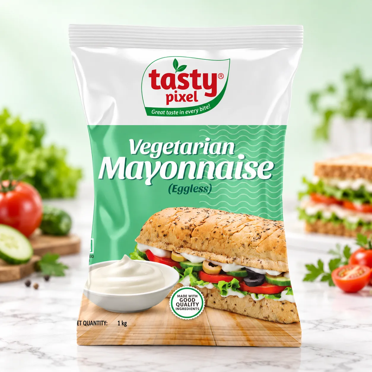 VEEBA EGGLESS VEGETARIAN MAYONNAISE TASTY PIXEL *1 KGS*