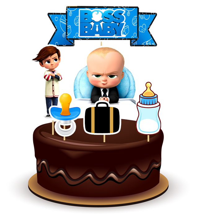 Joyful Boss Baby Theme Topper *1 Set*