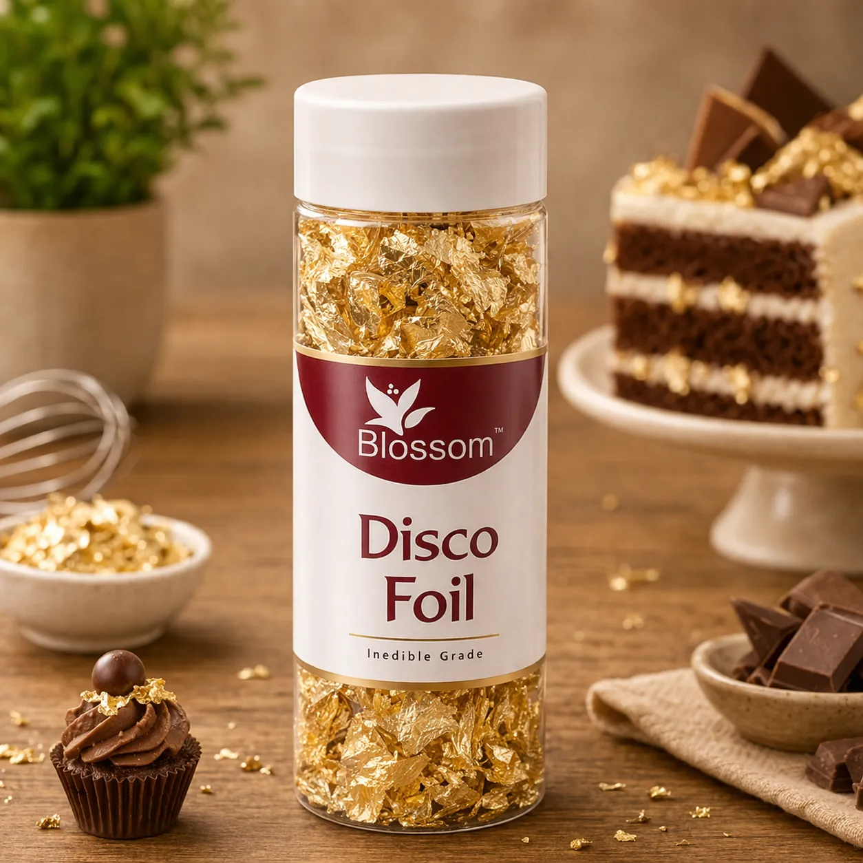 BLOSSOM DISCO FOIL GOLD