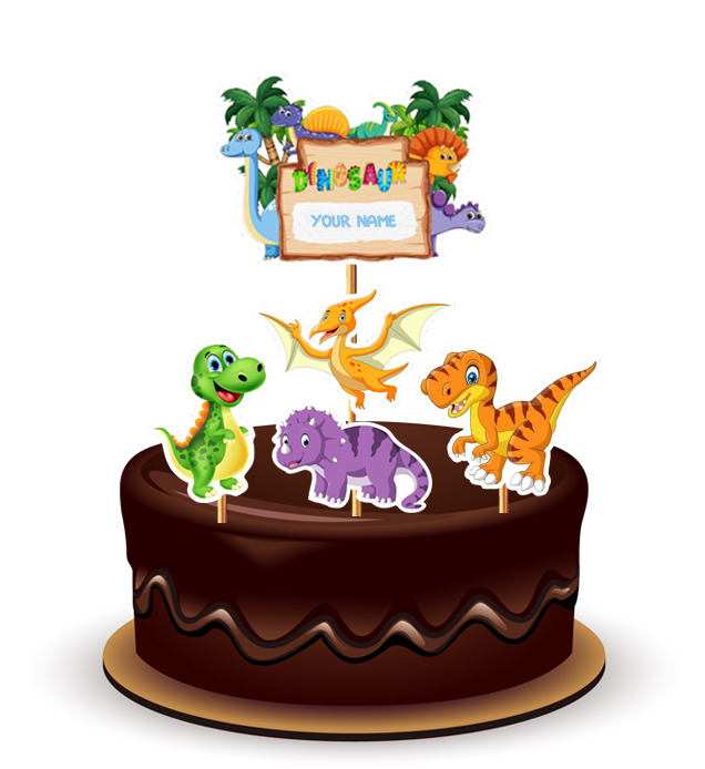Joyful Dinosaurce Theme Topper *1 Set*
