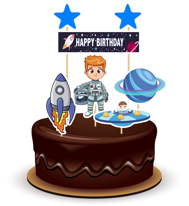 Joyful Astronaut Boy Theme Topper *1 Set*  