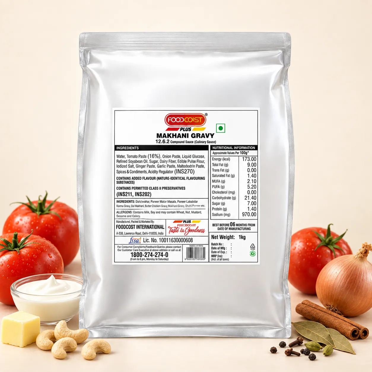 FOODCOAST MAKHANI GRAVY PLUS *1KGS*