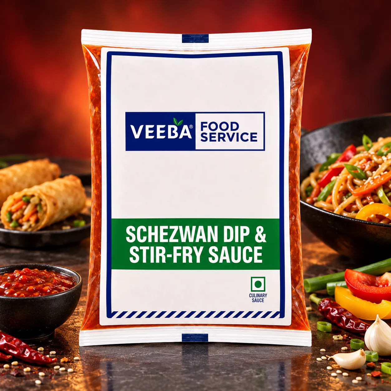 VEEBA SCHEZWAN DIP AND STIR FRY SAUCE *1 KGS*