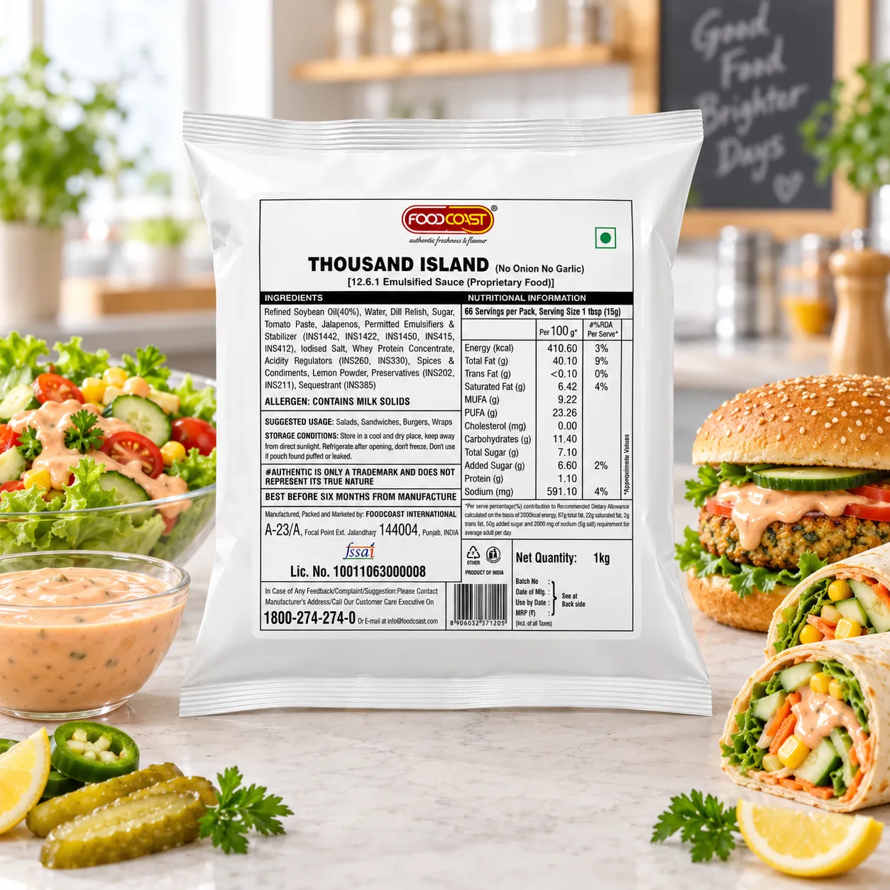 FOODCOAST THOUSAND ISLAND (NO ONION, NO GARLIC) *1KG*