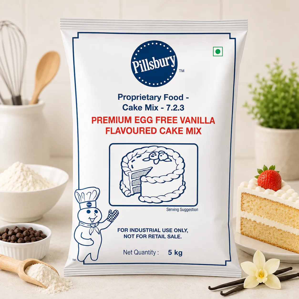 PILLSBURY PREMIUM EGGFREE VANILLA PREMIX *5 KGS*