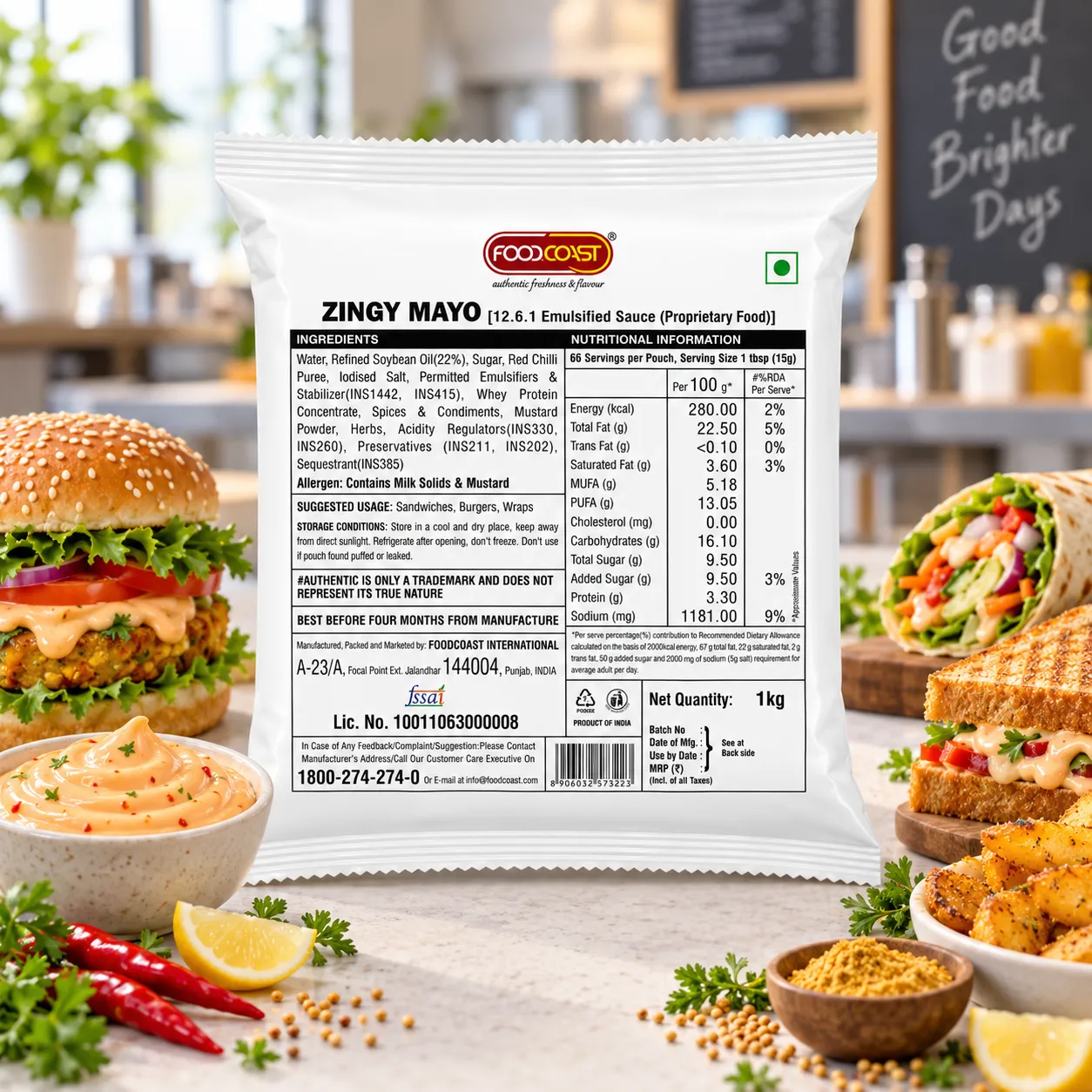 FOODCOAST ZINGY MAYO *1KGS*